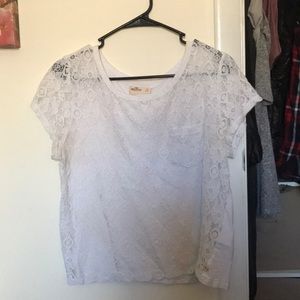 White lace top.